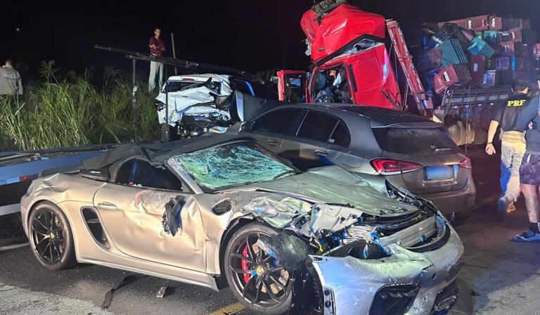 Colisão entre caminhões deixa vítima fatal na BR-101 em São Miguel Campos