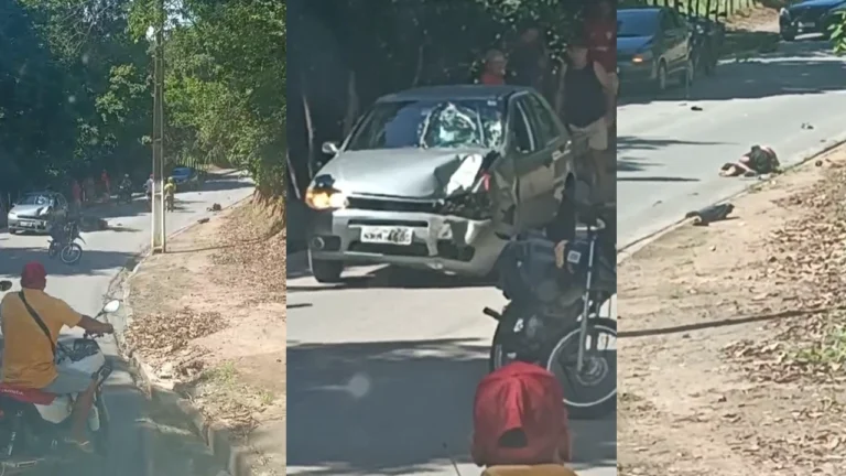 Motociclista fica ferido após colisão frontal na Rua da Bica em São Miguel