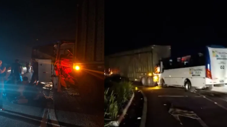Colisão entre micro-ônibus e caminhão na BR-101 deixa motorista morto e estudantes feridos em Alagoas